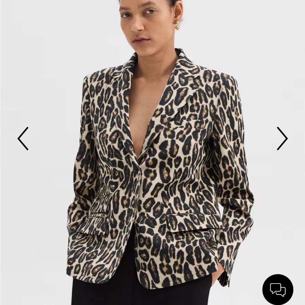 Theory Leopard Print Blazer
